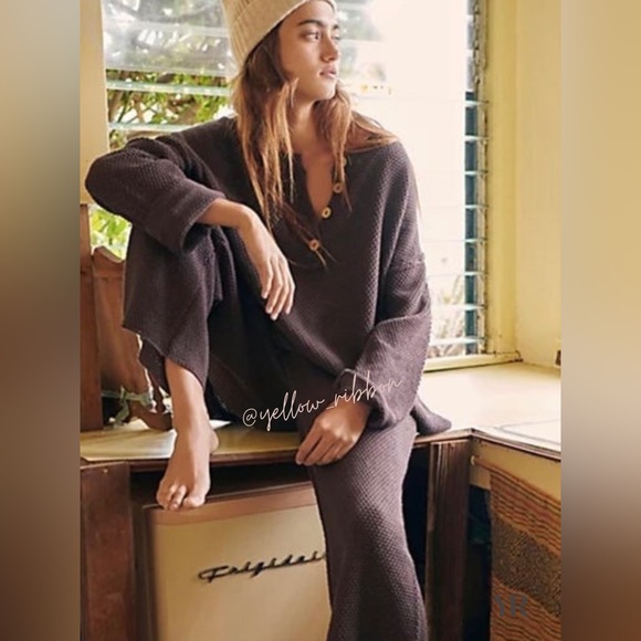 Free People Pants - 🆕 FREE PEOPLE BEACH | HAILEE SWEATER SET | CHOCOLATE BROWN | SIZE: XS